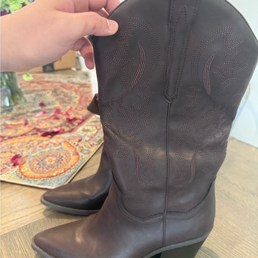 Dark Brown Western Boots